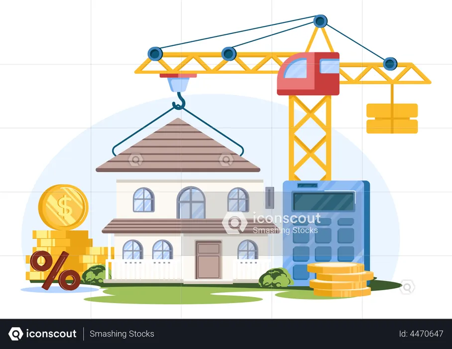 Cost In Construction  Illustration