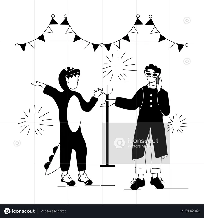 Costume Party  Illustration