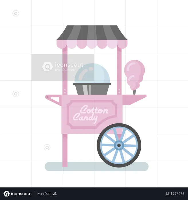 Cotton candy machine  Illustration