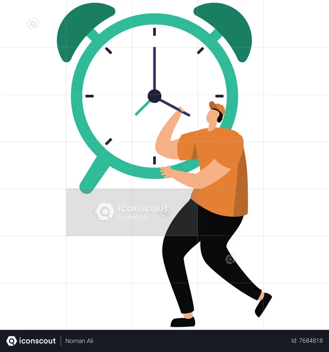 Countdown for work project deadline  Illustration