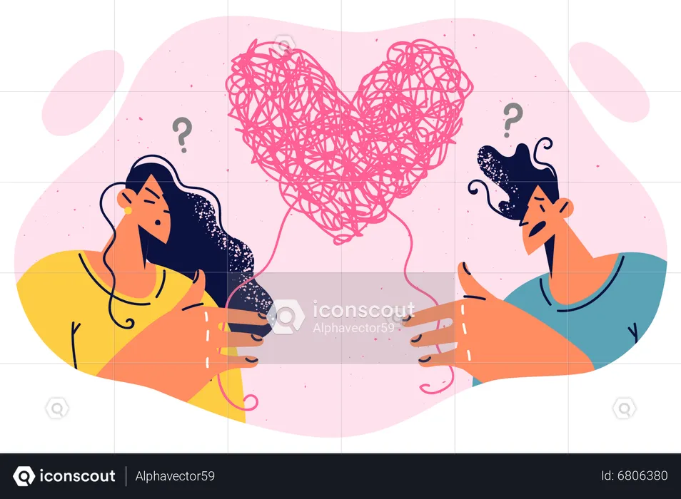 Couple amoureux  Illustration