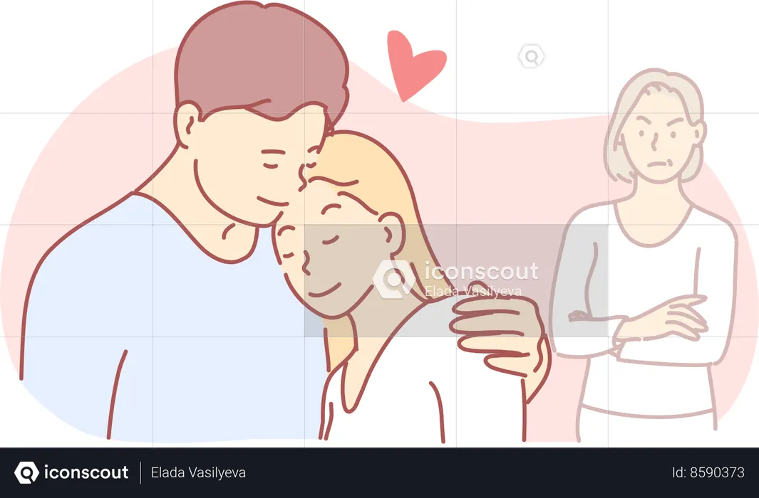 Couple aimant  Illustration