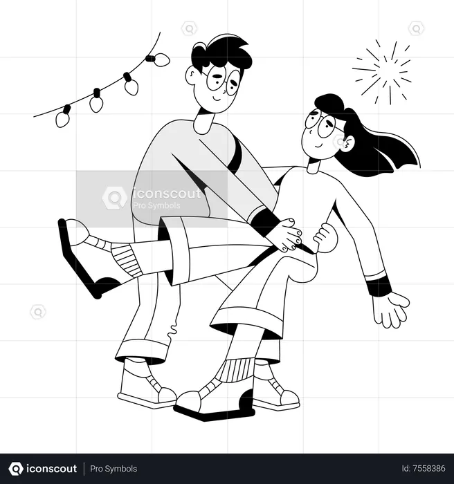 Couple Dance  Illustration
