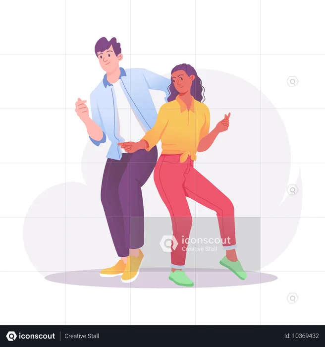 Couple Dancing  Illustration