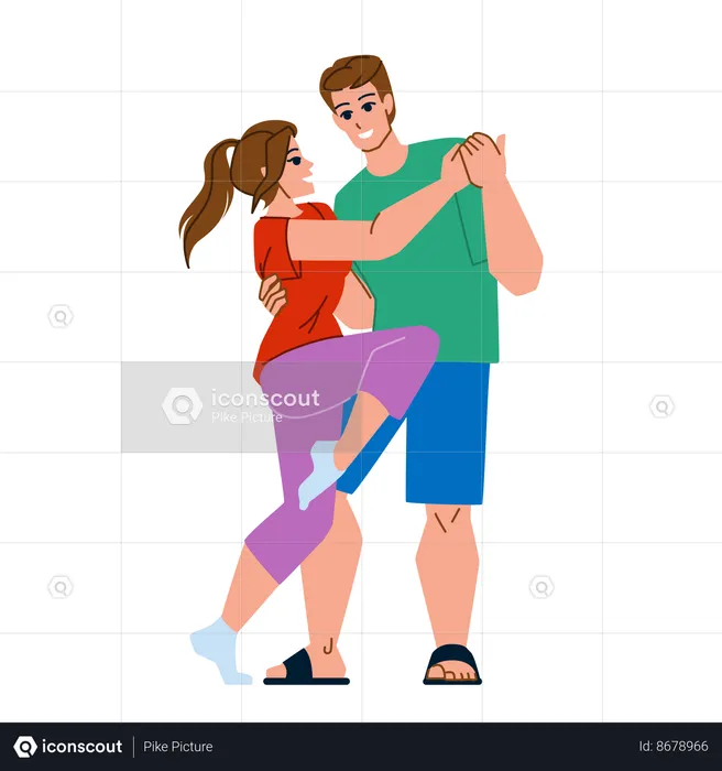 Couple dancing  Illustration