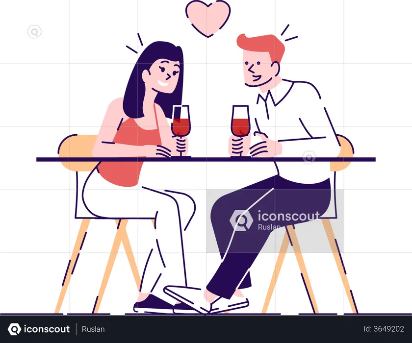 Couple date  Illustration