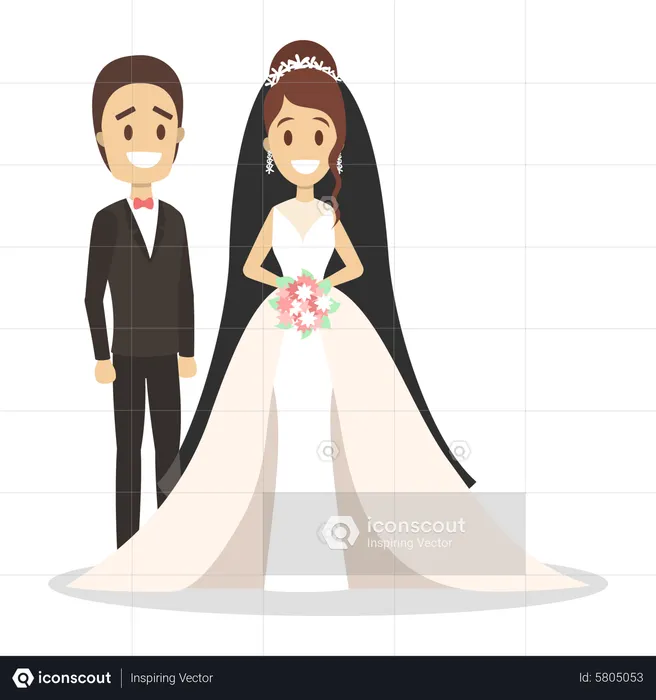 Couples de mariage  Illustration