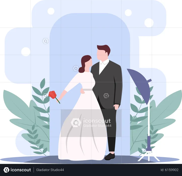 Couples de mariage  Illustration