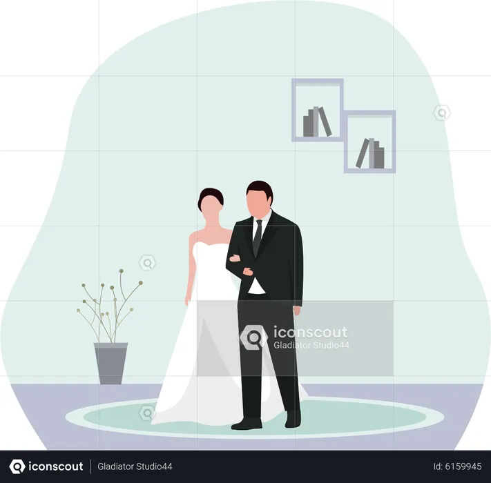 Couples de mariage  Illustration