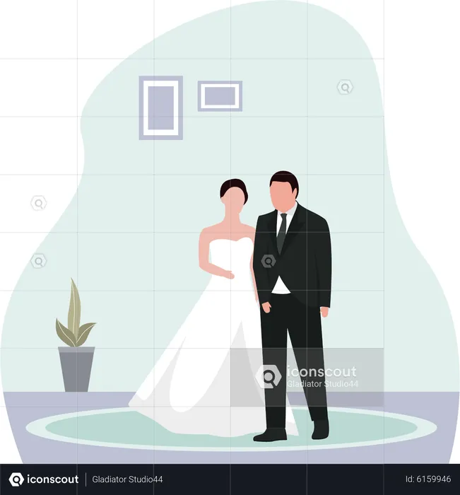 Couples de mariage  Illustration