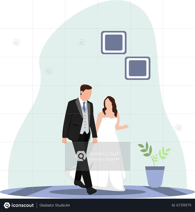 Couples de mariage  Illustration