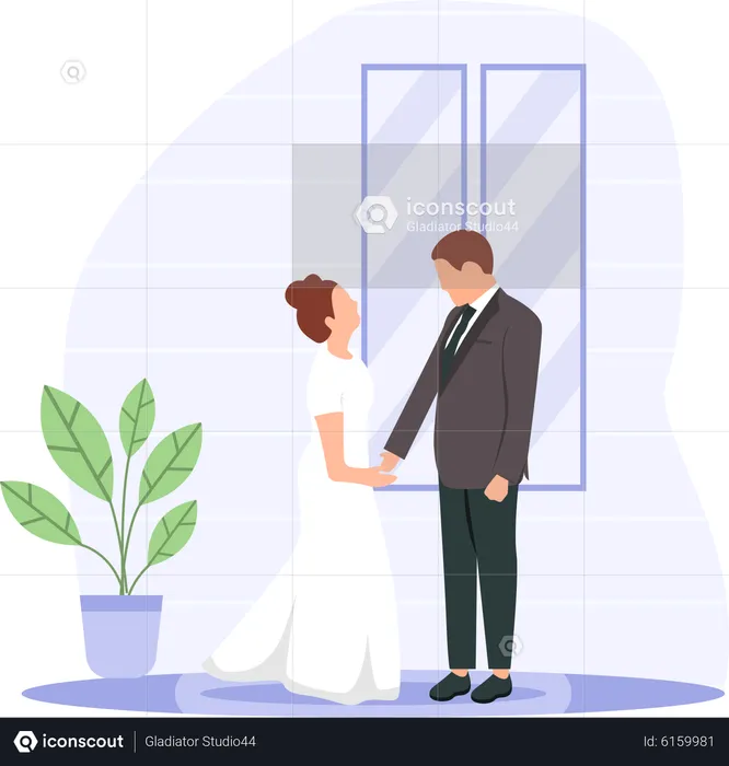 Couples de mariage  Illustration