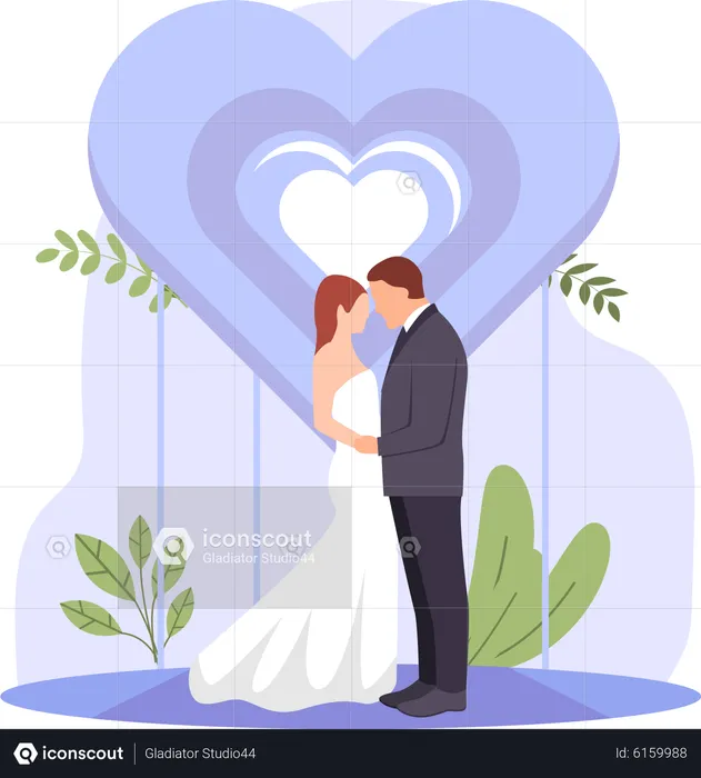 Couples de mariage  Illustration