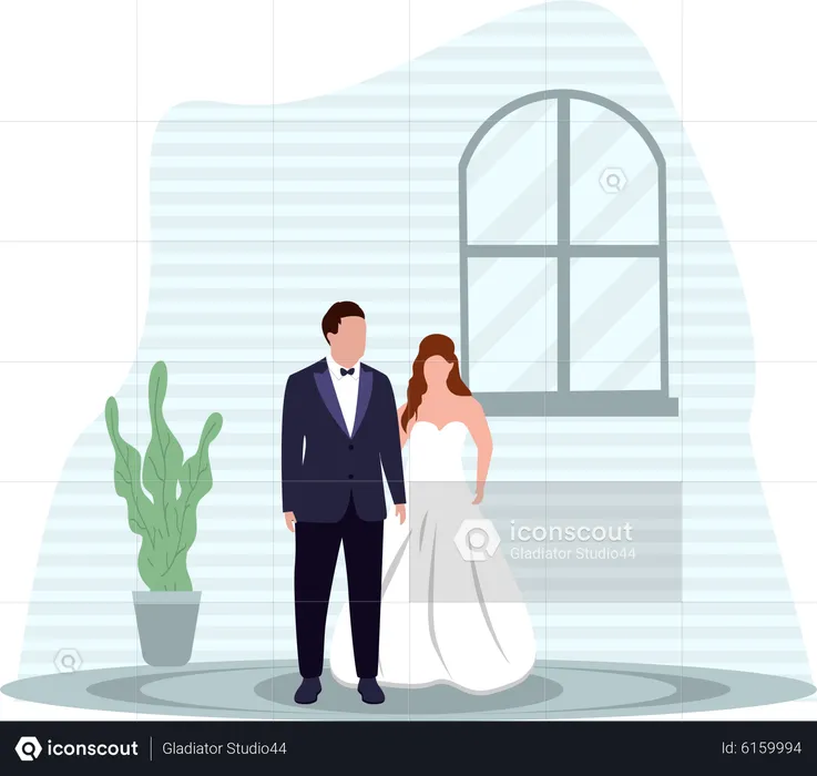 Couples de mariage  Illustration