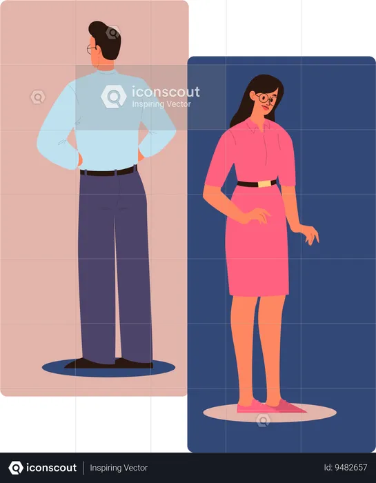 Couple facing marriage issues  Illustration