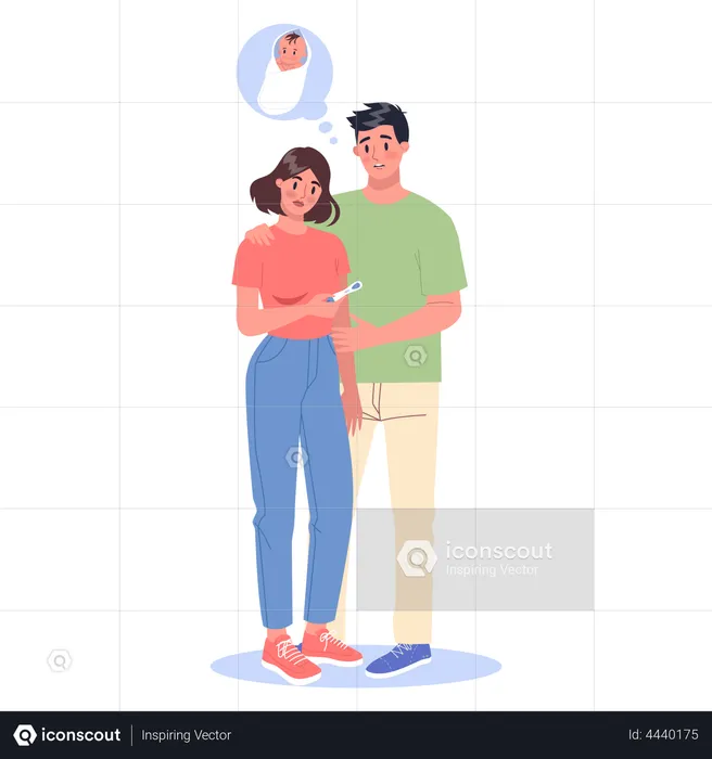 Couple feeling sad due to infertility  Illustration