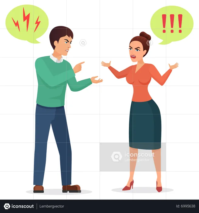 Couple fight  Illustration