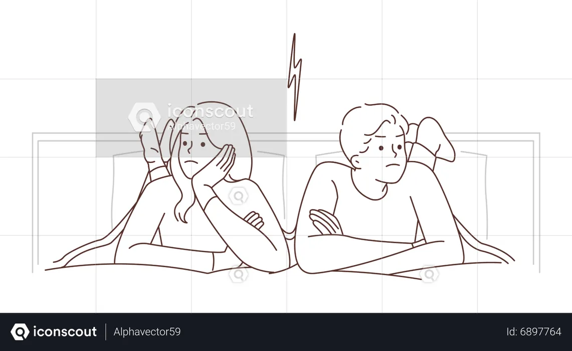 Couple fighting  Illustration