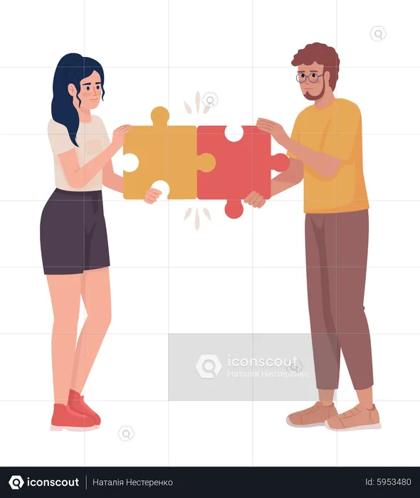 Couple fixing relationship  Illustration