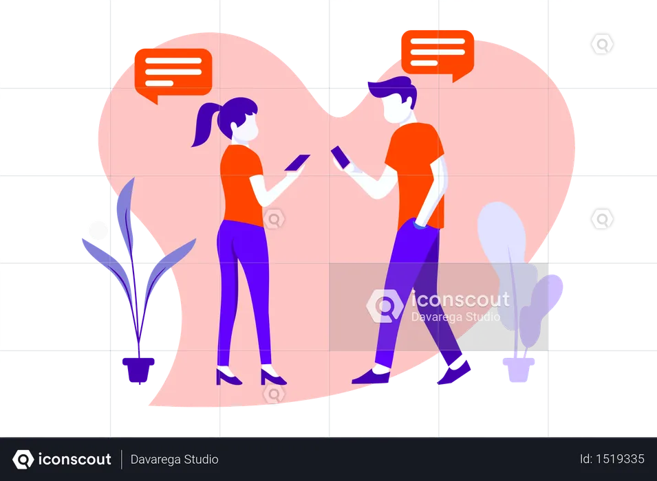 Couple Flat Illustration  Illustration