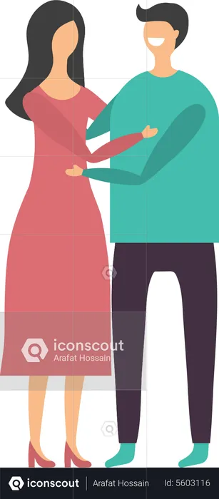 Couple heureux  Illustration