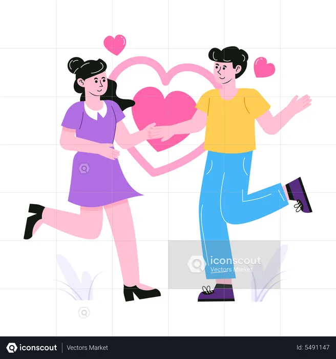 Couple in deep love  Illustration