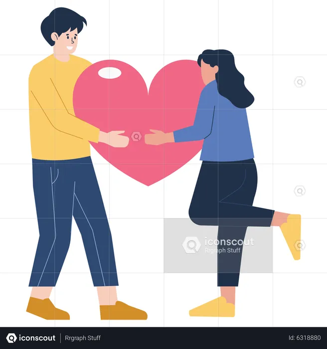 Couple in love  Illustration