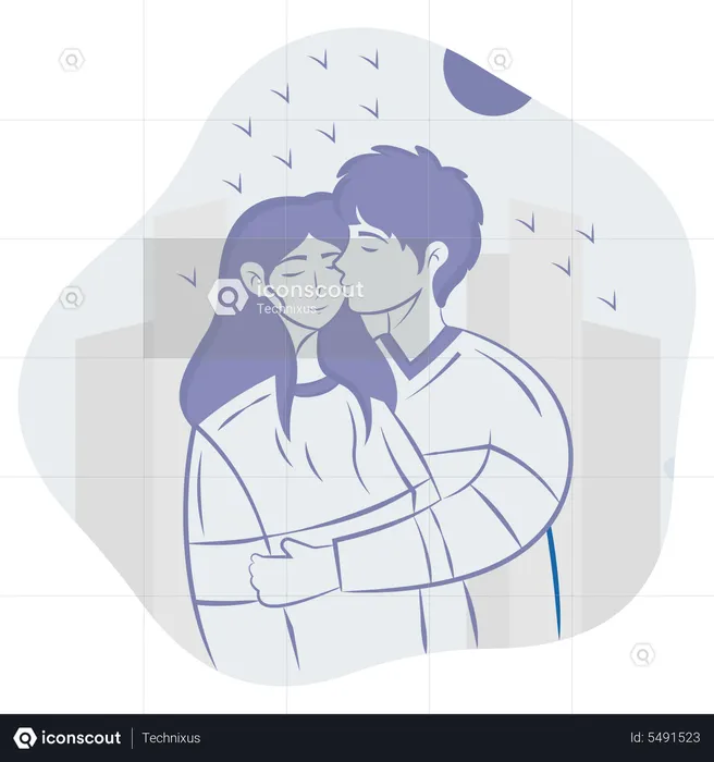 Couple in love  Illustration