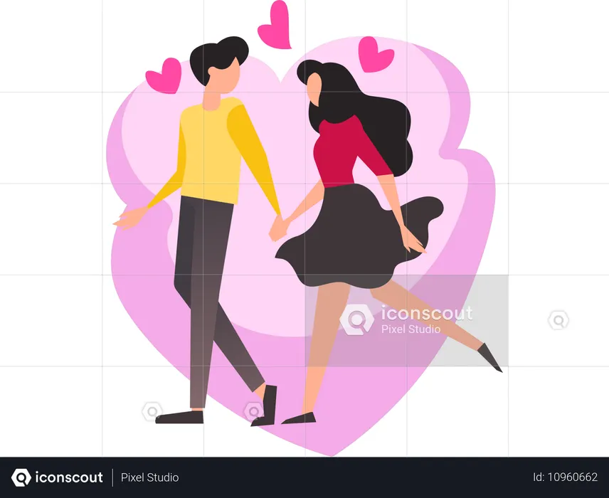 Couple in Love  Illustration