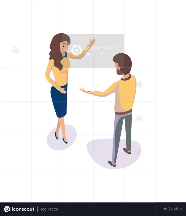 Couple is dancing on stage  Illustration