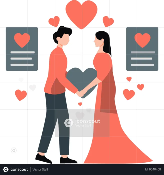 Couple is having romance  Illustration