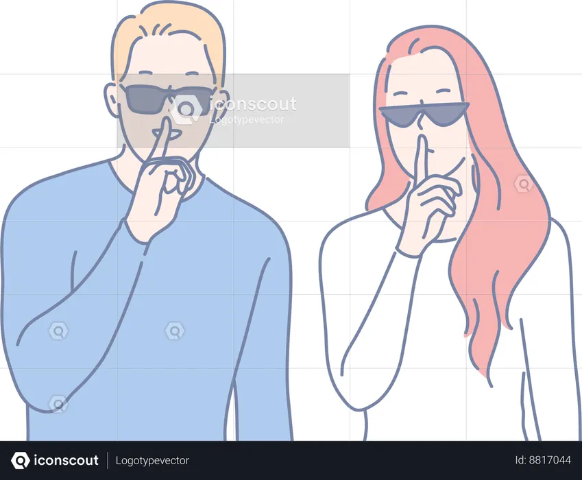 Couple is not sharing secrets with each other  Illustration