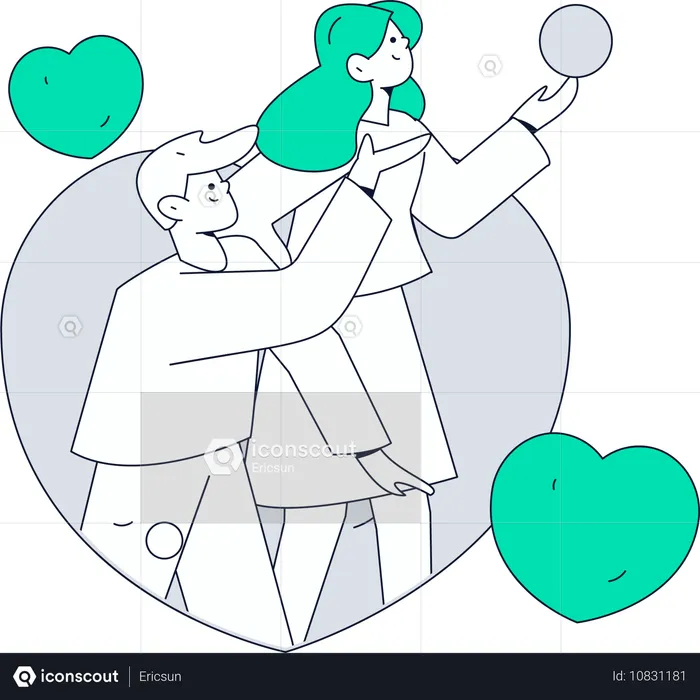 Couple loving each other  Illustration