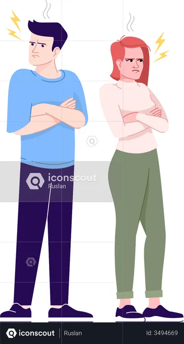 Couple misunderstanding  Illustration