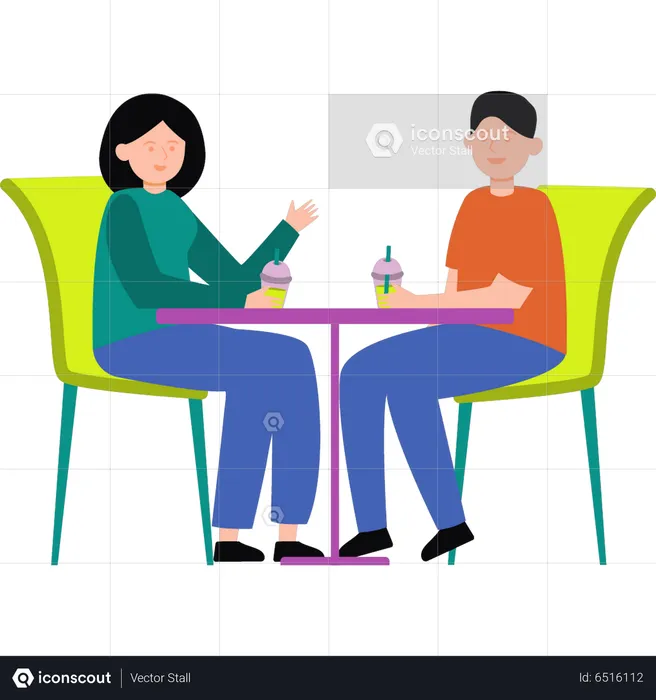 Couple on dating  Illustration