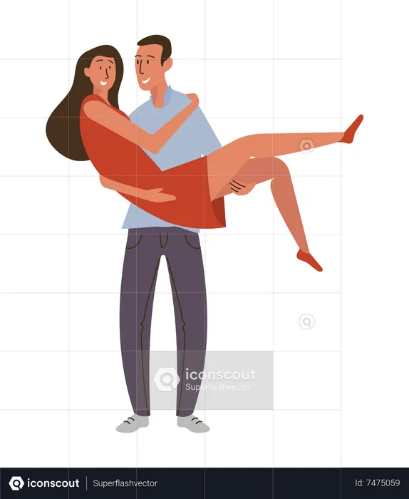 Couple Posing  Illustration