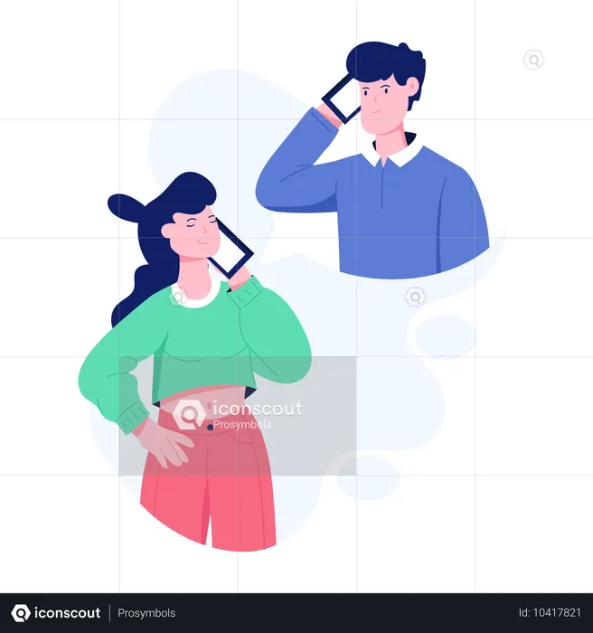 Couple s'appelant  Illustration