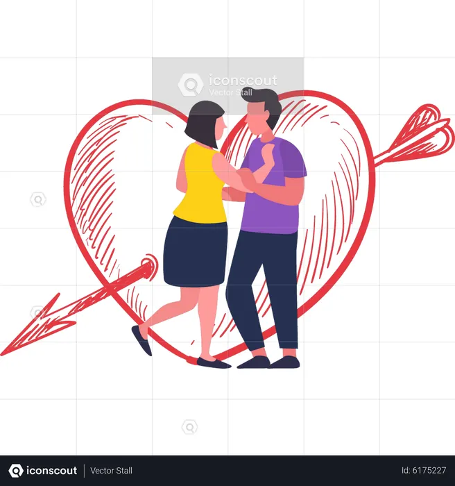 Couple Saint-Valentin  Illustration