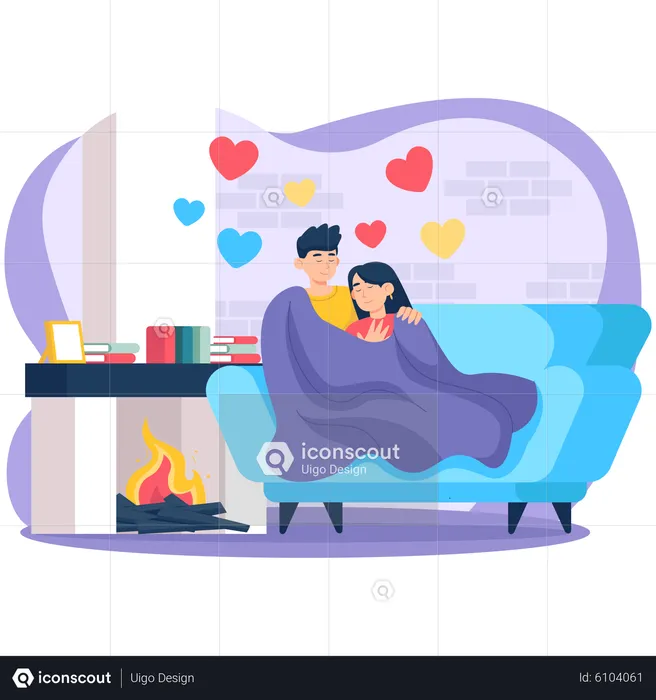 Couple sleeping  Illustration