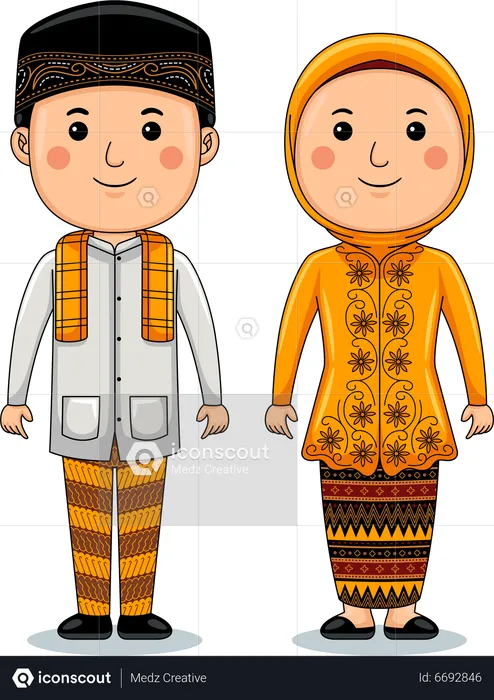 Best Premium Couple wear Bundo Kanduang Illustration download in PNG ...