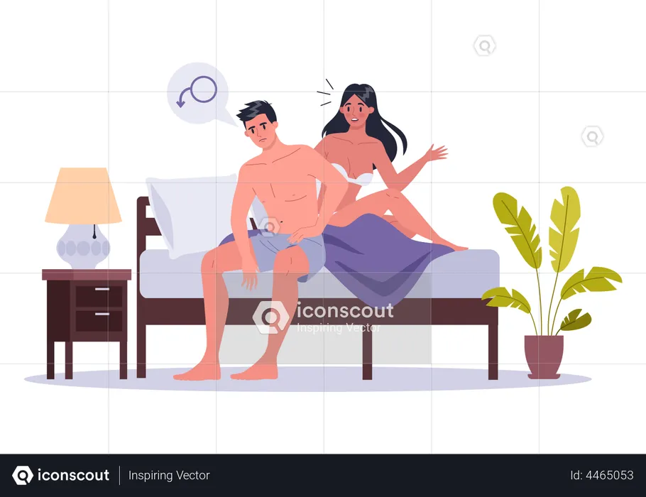 Couple with bad sex life  Illustration