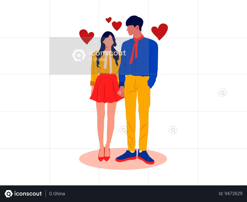 Couple with formal attire  Illustration