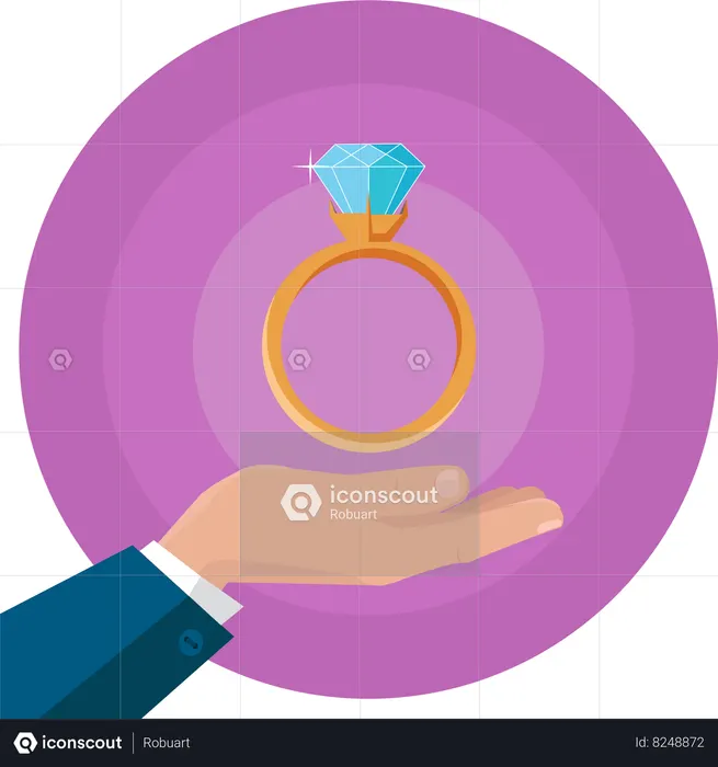 Couples are exchanging rings  Illustration