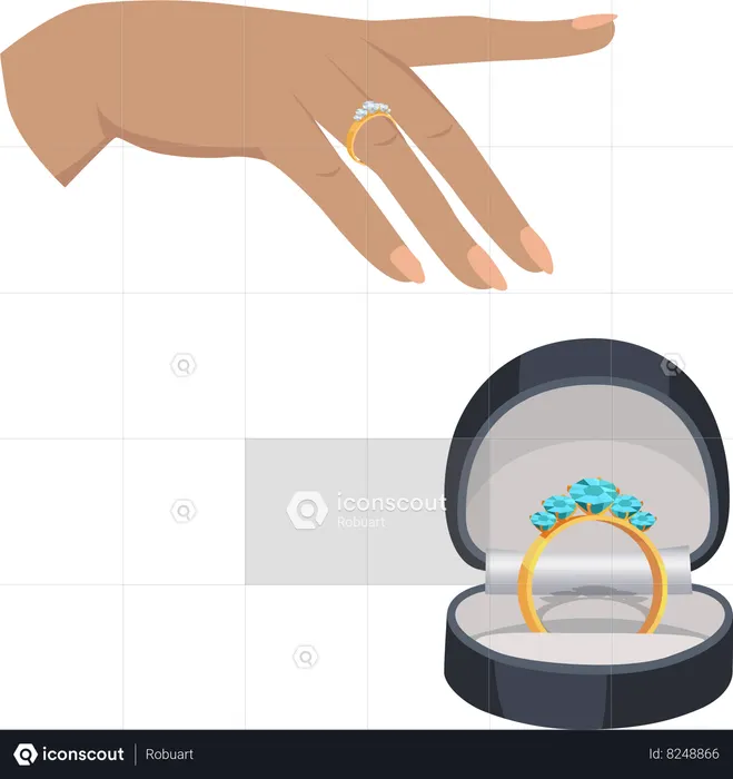Couples ring ceremony  Illustration
