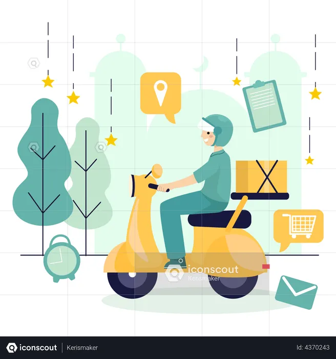 Courier Delivery  Illustration