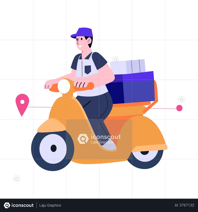 Courier service  Illustration