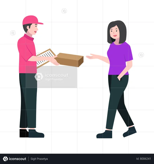 Courier Transactions with Customer  Illustration