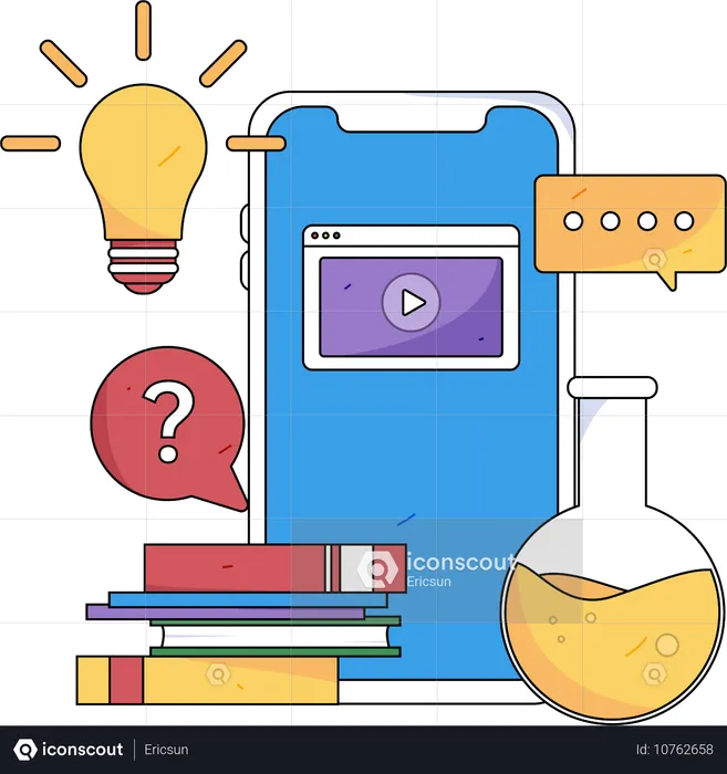 Cours de chimie en ligne  Illustration