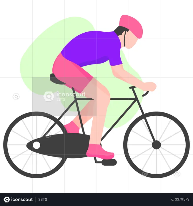 Course cycliste olympique  Illustration