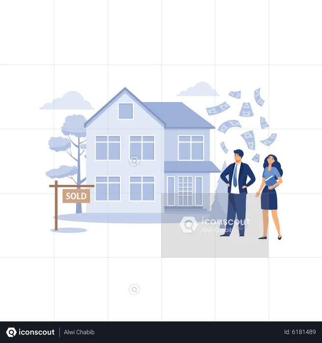 Courtier immobilier  Illustration